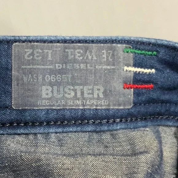 Diesel Buster 0665T Reg slim-Tapered Men’s Jeans size 31x32 - Picture 16 of 16